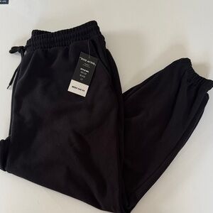 Black Joggers Sweatpants Womens 1X Fleece DYCE